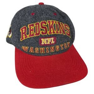 VTG Washington Redskins Wool Cap Hat Drew Pearson 1996 Gray Spellout Snapback